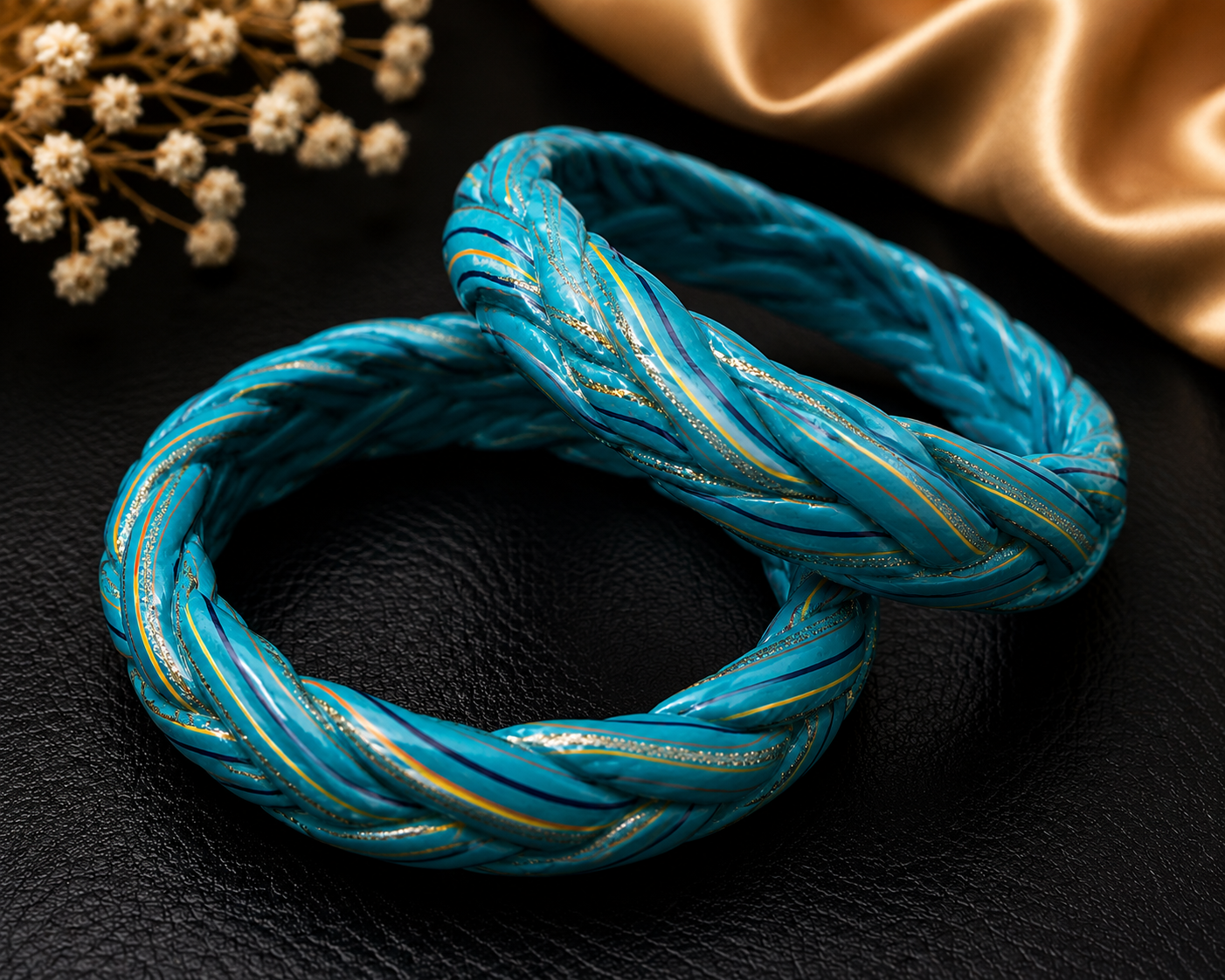 Neel Jharokha Braided Lac Bangle Set Price