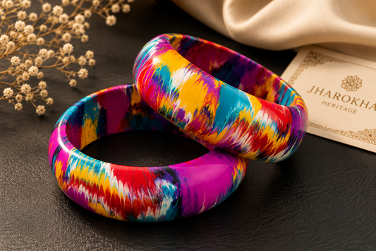 Rangrez Marble Lac Bangle Set