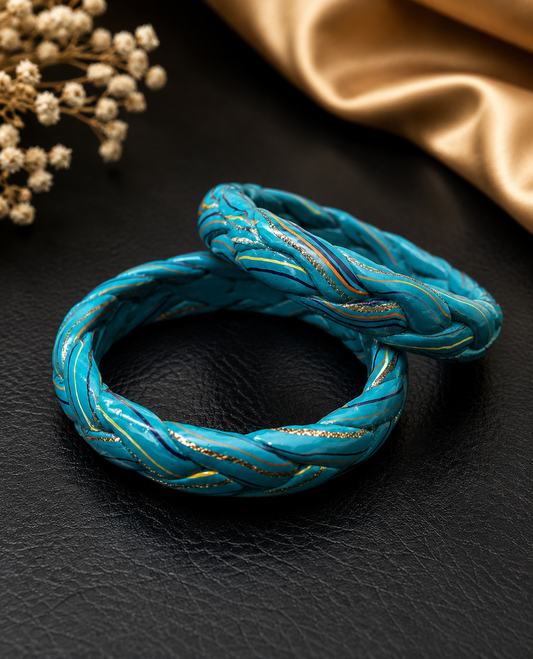 Neel Jharokha Braided Lac Bangle Set  Price