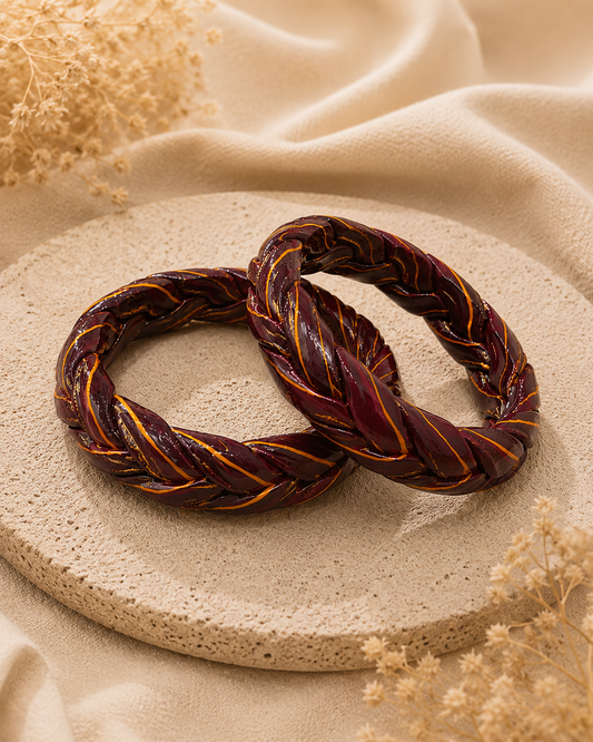 Noor Mahal Twist Lac Bangle Set