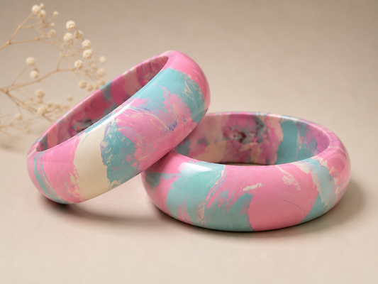 Cotton Candy Pastel Lac Bangle Set
