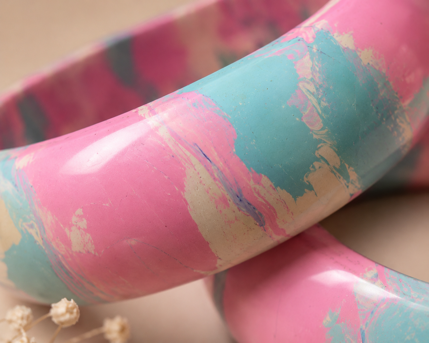 Cotton Candy Pastel Lac Bangle Set