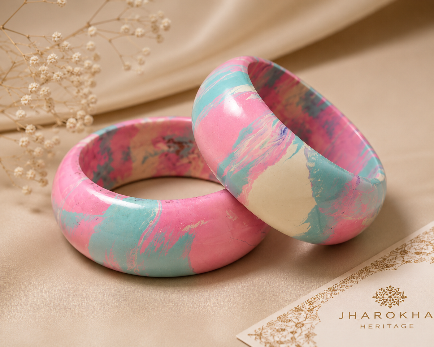 Cotton Candy Pastel Lac Bangle Set