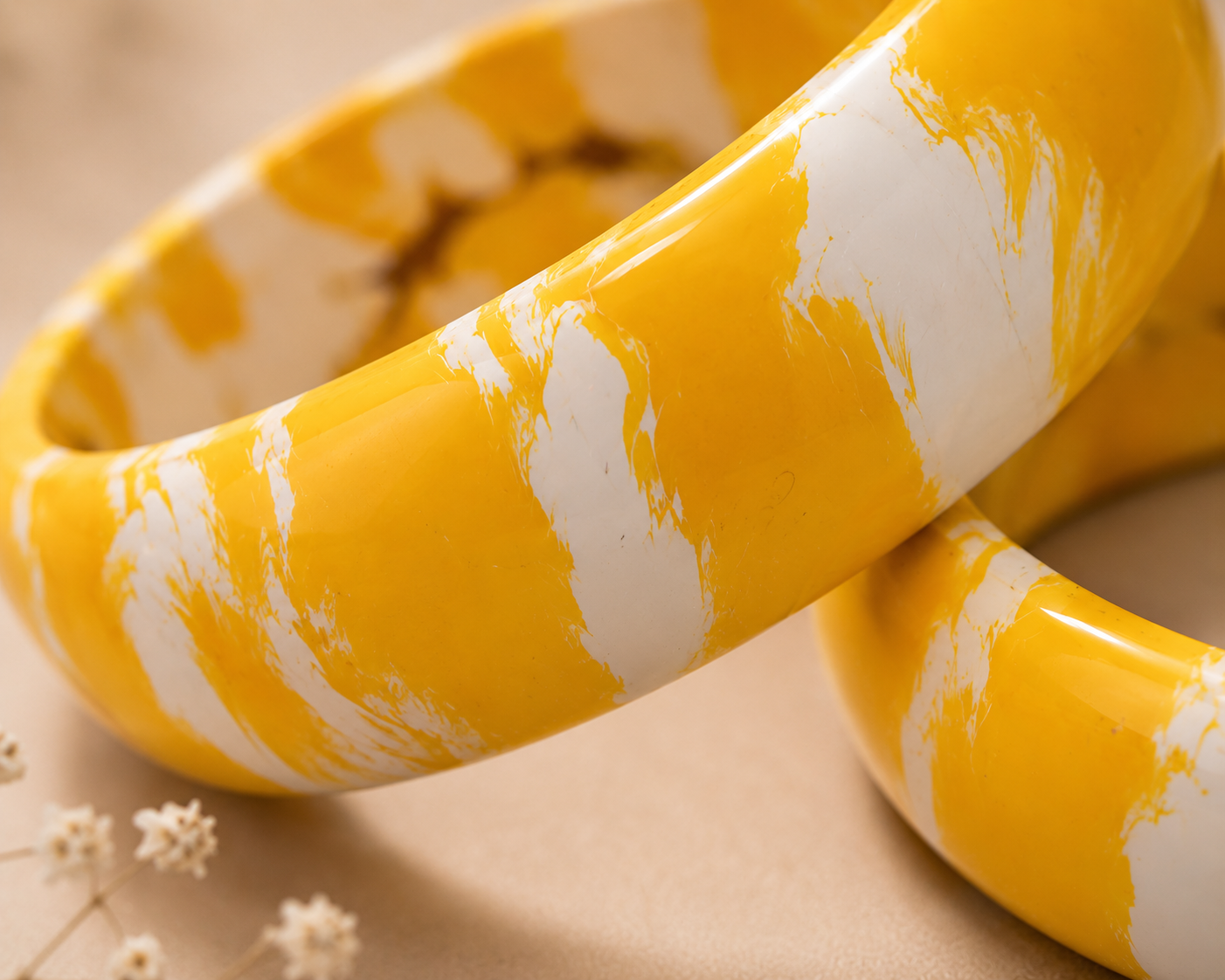 Sunbeam Marble Lac Bangle Set