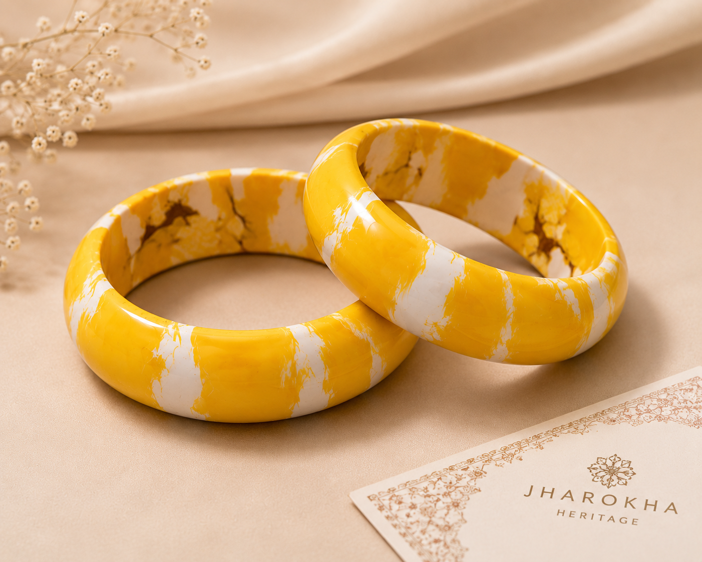 Sunbeam Marble Lac Bangle Set