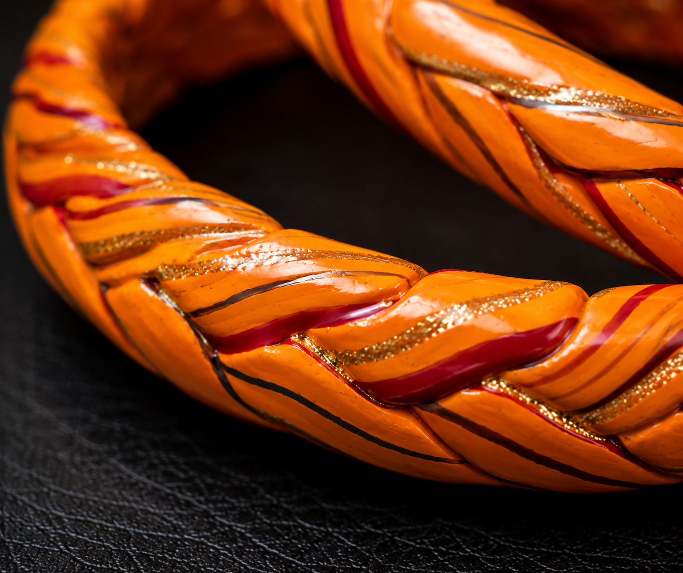 Kesariya Twist Lac Bangle Set