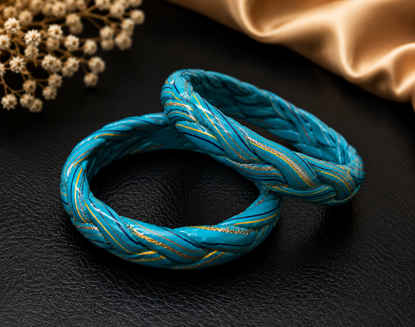 Neel Jharokha Braided Lac Bangle Set  Price