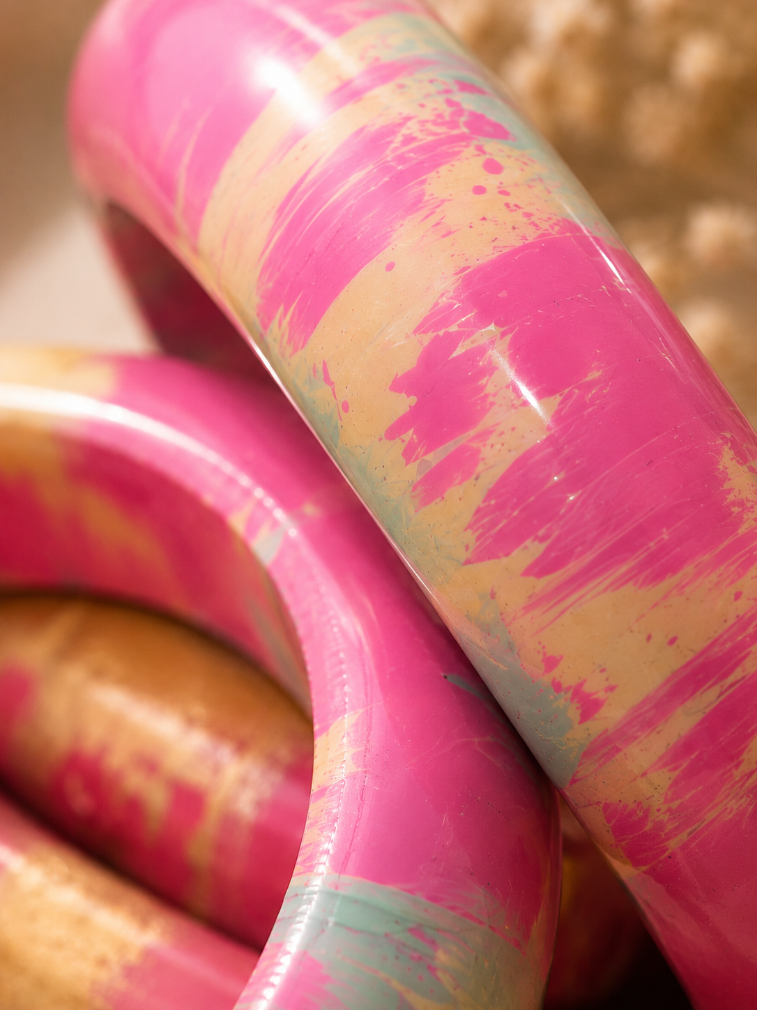 Gulabi Mint Marble Lac Bangle Set